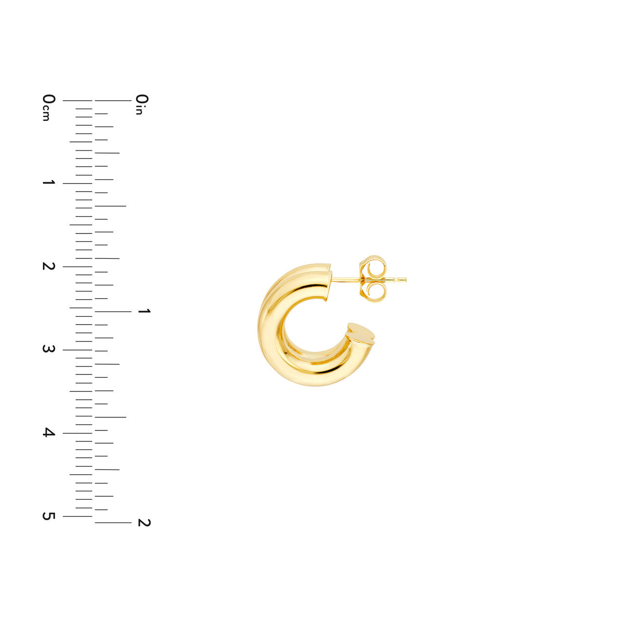 14k Gold 15mm Double Hoop