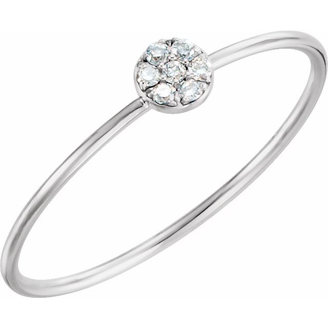 Petite Diamond Cluster Ring