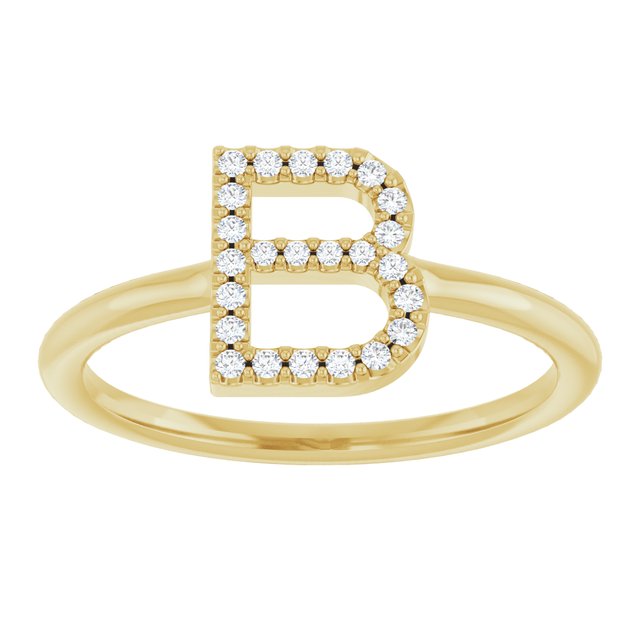 Diamond Initial Ring