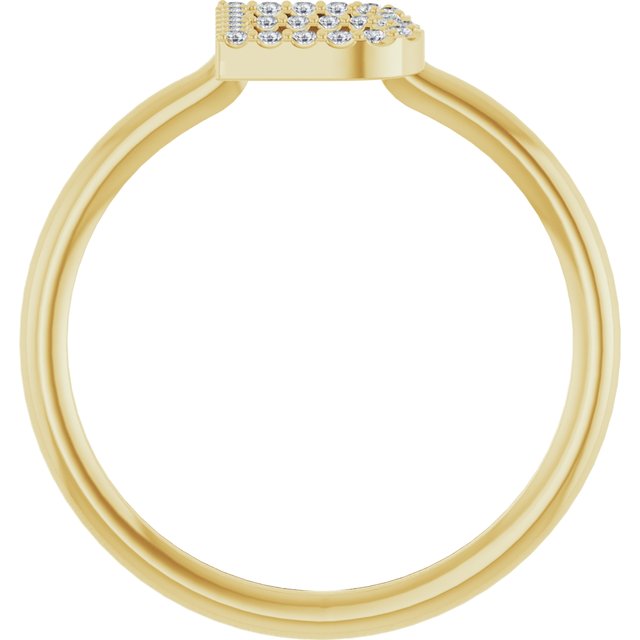 Diamond Initial Ring