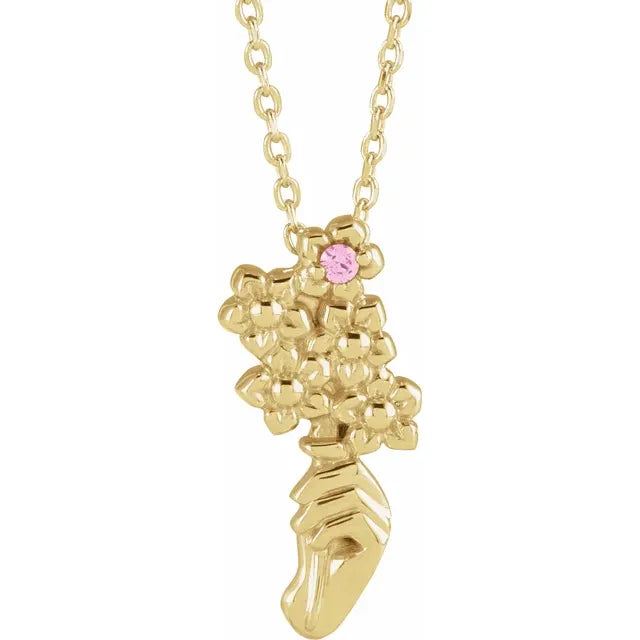 Family Stone Bouquet Necklace 18”