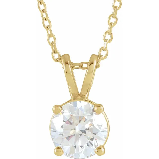 Diamond Solitaire 16-18" Necklace