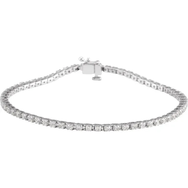14k Gold 2 CTW Diamond Tennis Bracelet