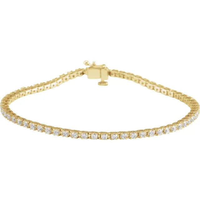 14k Gold 2 CTW Diamond Tennis Bracelet