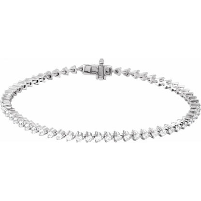 3 CTW Diamond Tennis Bracelet (Natural Diamond and Lab-Grown Diamond Options Available)