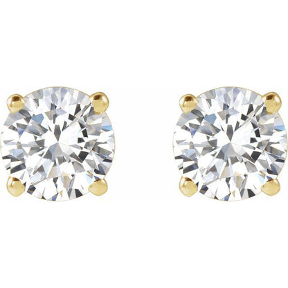 1 CTW Diamond Stud Earrings