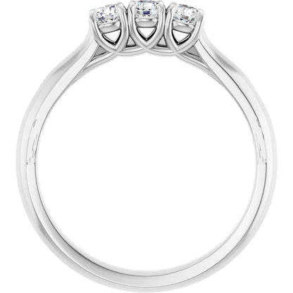 1/4 CTW Natural Diamond Claw Prong Ring