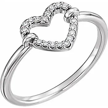 Natural Diamond Heart Ring