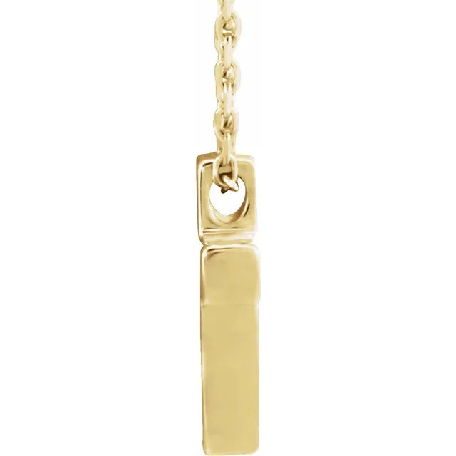 14K Gold Petite Cross 16-18" Necklace