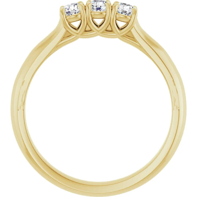 1/4 CTW Natural Diamond Claw Prong Ring