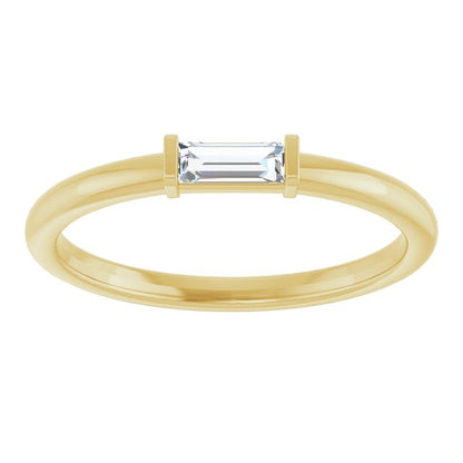 Baguette Diamond Stackable Ring