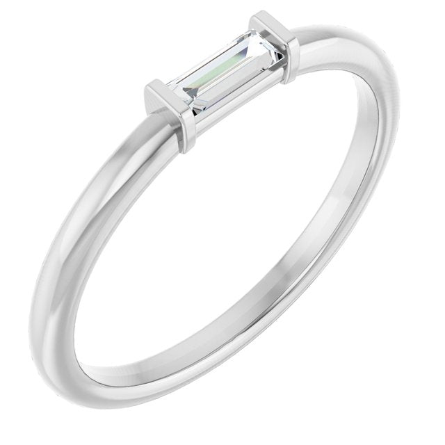 Baguette Diamond Stackable Ring