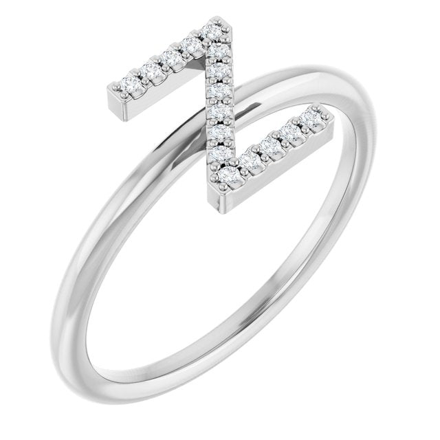 Diamond Initial Ring