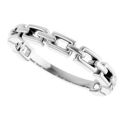 Chain Link Ring (Sterling Silver)