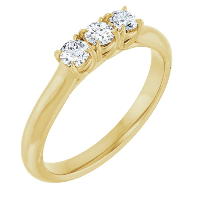 1/4 CTW Natural Diamond Claw Prong Ring