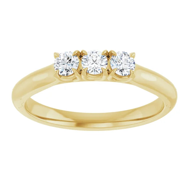1/4 CTW Natural Diamond Claw Prong Ring
