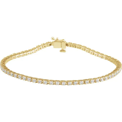 14k Gold 2 CTW Diamond Tennis Bracelet