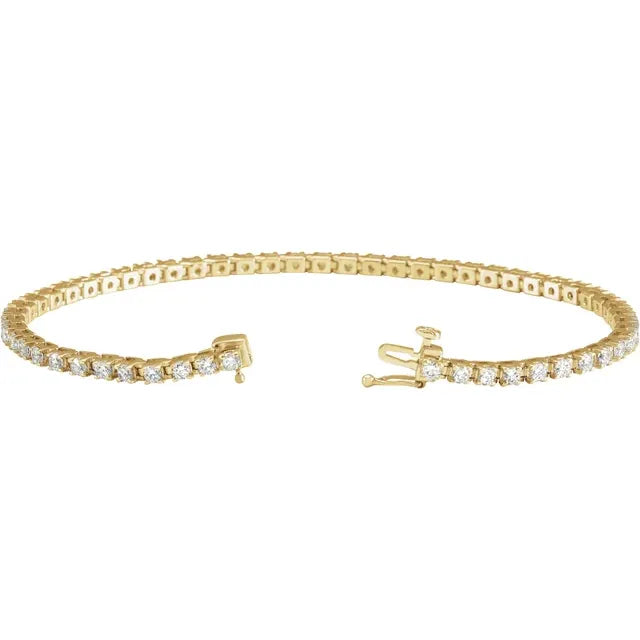 14k Gold 3 CTW Diamond Tennis Bracelet
