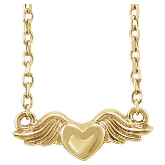 Heart with Angel Wings Necklace