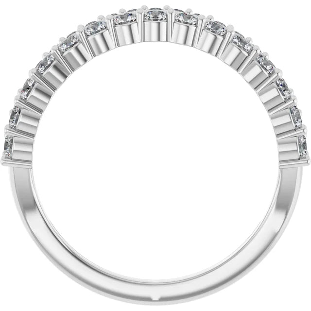 Natural Diamond Double Row Band