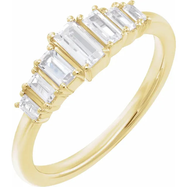 1/2 CTW Lab-Grown Baguette Diamond Ring