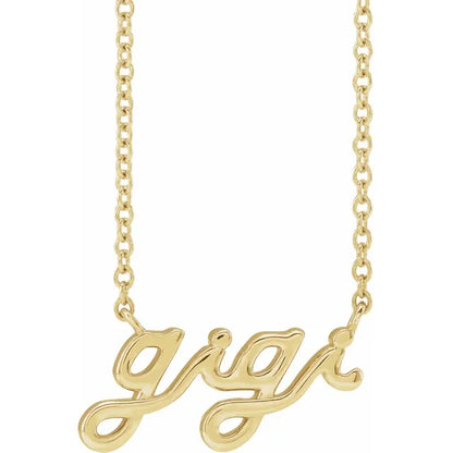 Gigi Lowercase Script Necklace