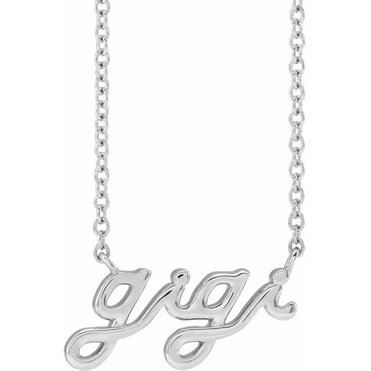 Gigi Lowercase Script Necklace