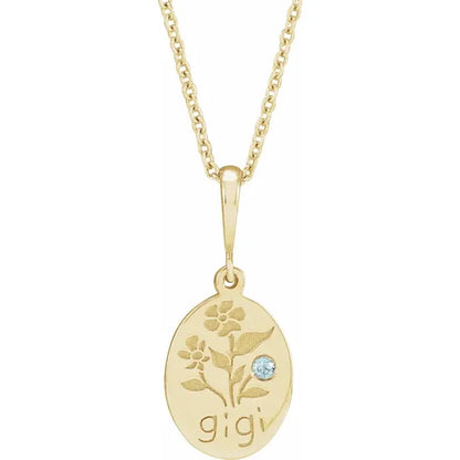 14k Yellow Gold Gigi Floral Necklace