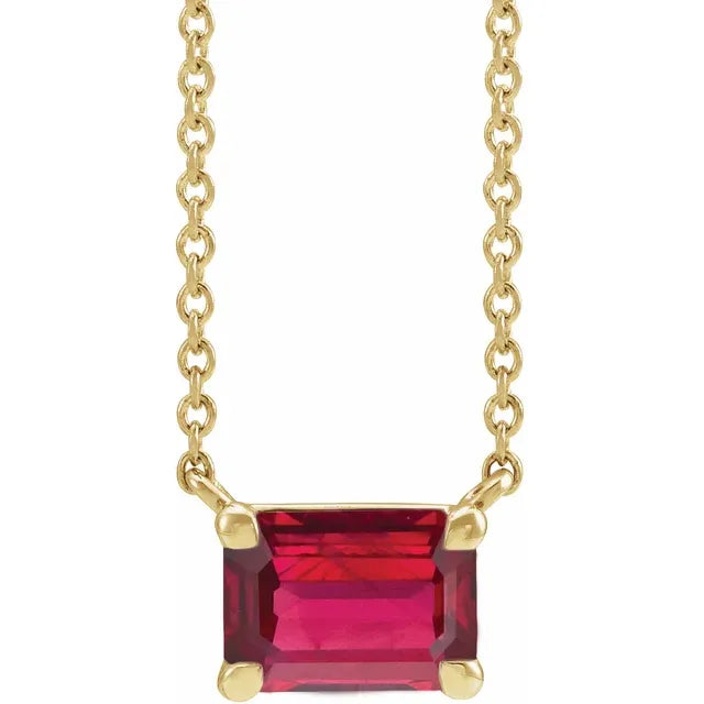 6/17 - 14k Gold Ruby Necklace