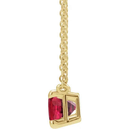 6/17 - 14k Gold Ruby Necklace