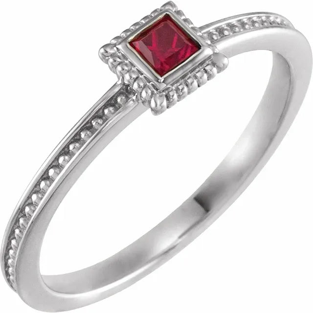 6/17- 14k Gold Ruby Ring