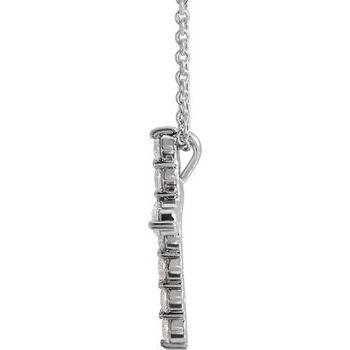 Bold Diamond Cross Necklace (16-18")